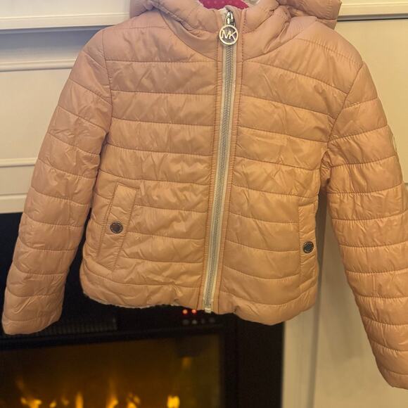 Michael Kors fleece Sherpa lined puffer coats jacket for girls 4T FREE SHIPPING - Picture 1 of 12